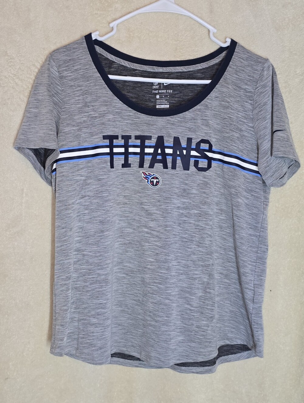 Women's Tennessee Titans Grey Short Sleeve T-Shirt NFL Team Apparel The Nike Tee